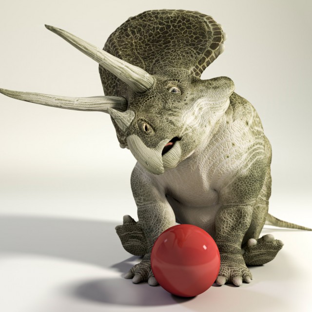 Triceratops and The Ball